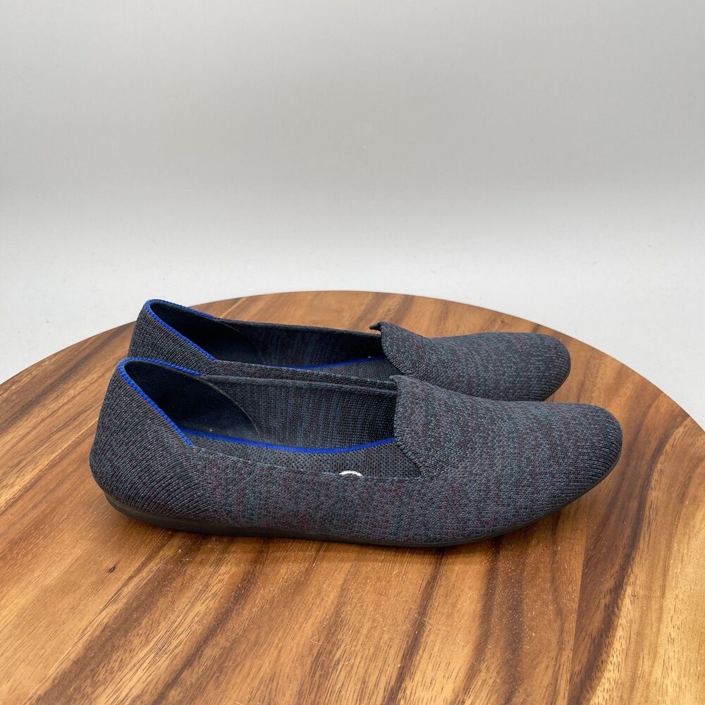 Rothy's The Loafer Shoes Womens Size 9 Navy Heather Slip On Casual Comfort